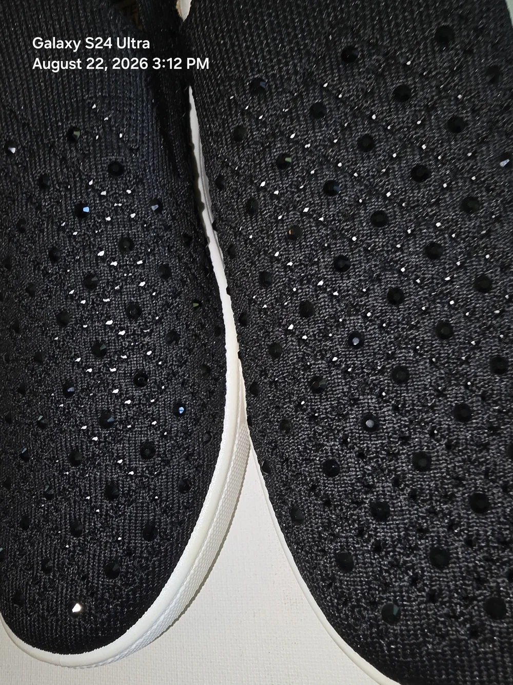 White Mountain Women’s Black Slip-On Knit Sneakers